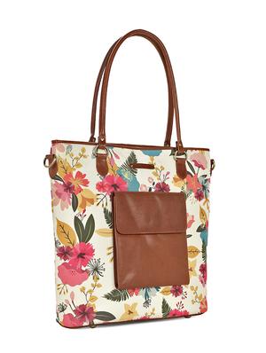white canvas printed tote - 13748074 - Standard Image - 4