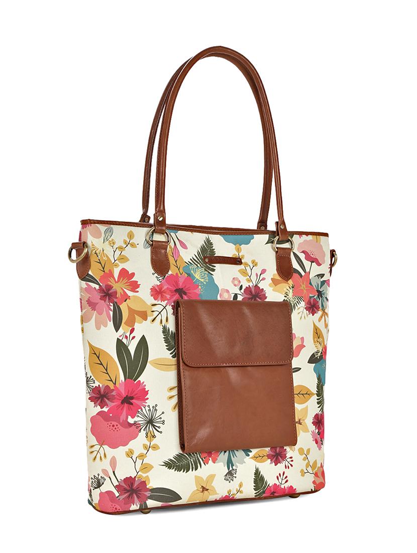 white canvas printed tote - 13748074 - Zoom Image - 4