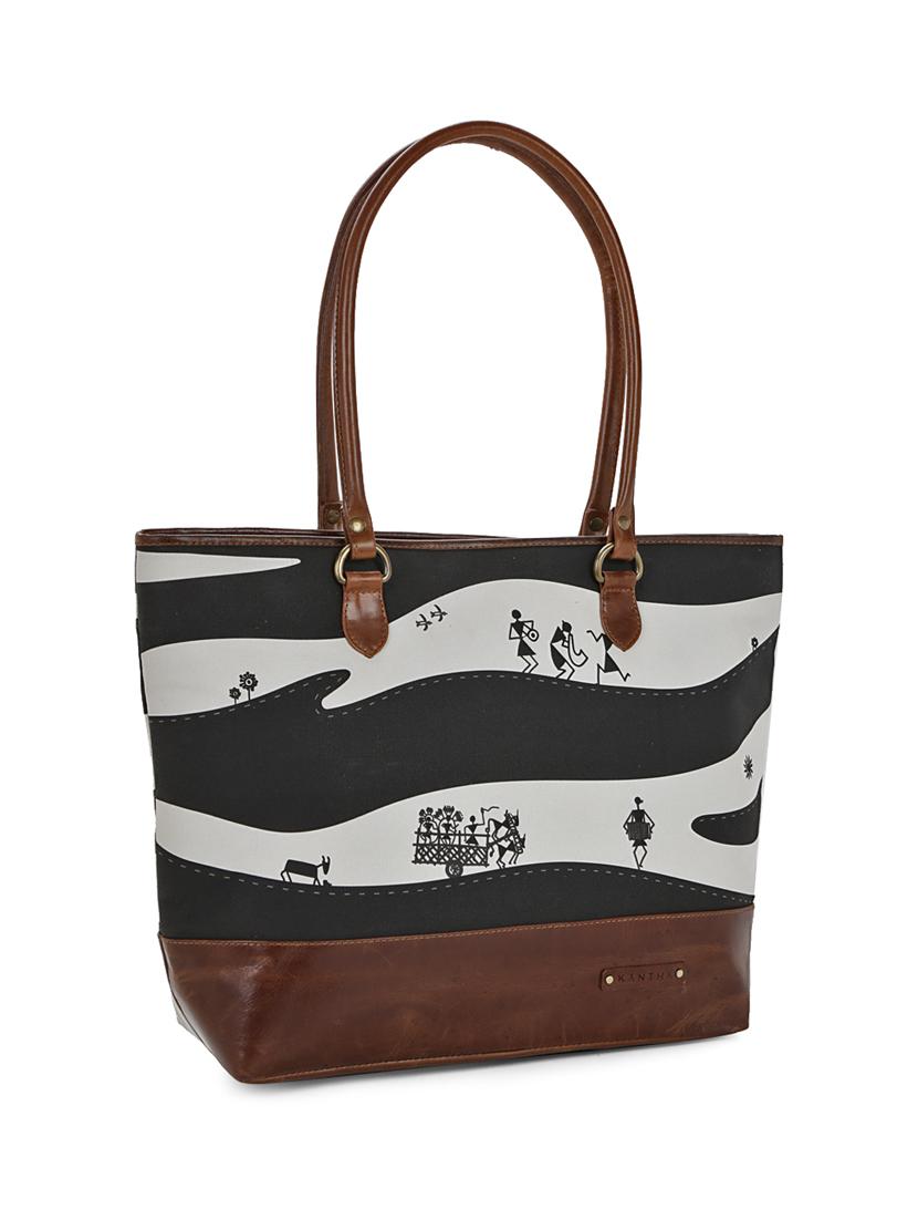 multi coloured canvas printed tote - 13748080 - Zoom Image - 4