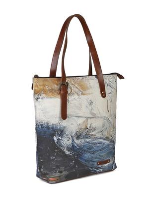 multi colored canvas printed tote - 13748084 - Standard Image - 4