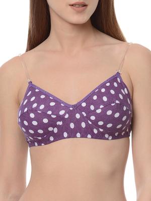 set of 2 multicolored polka dots printed nylon bras - 13748438 - Standard Image - 4