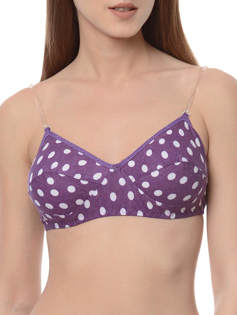 set of 2 multicolored polka dots printed nylon bras - 13748438 - Zoom Image - 4