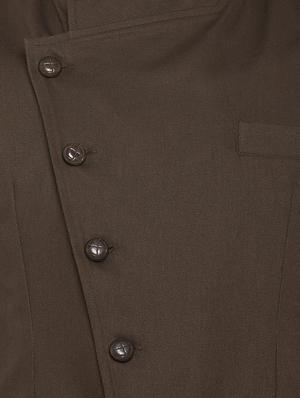 solid brown cotton waist coat - 13749283 - Standard Image - 4
