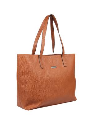 brown leatherette regular handbag - 13753010 - Standard Image - 4