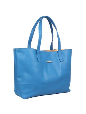 blue leatherette regular handbag - 13753011 - Standard Image - 4