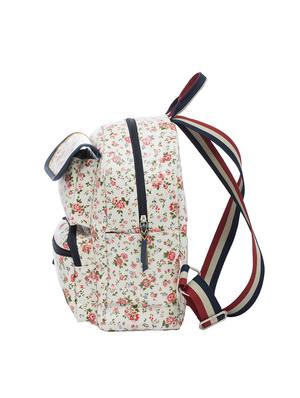 white canvas fashion backpack - 13760426 - Standard Image - 4