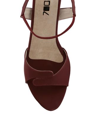 maroon back strap sandal - 13776164 - Standard Image - 4