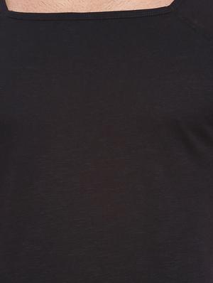 black cotton t-shirt - 13787029 - Standard Image - 4