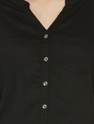 cation black cotton regular shirt - 13797382 - Standard Image - 4