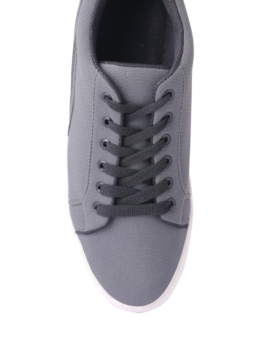 grey canvas lace up sneakers - 13802989 - Zoom Image - 4
