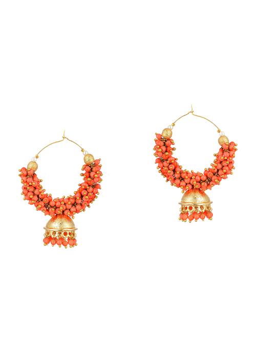 orange metal balli earrings - 13806365 - Standard Image - 1