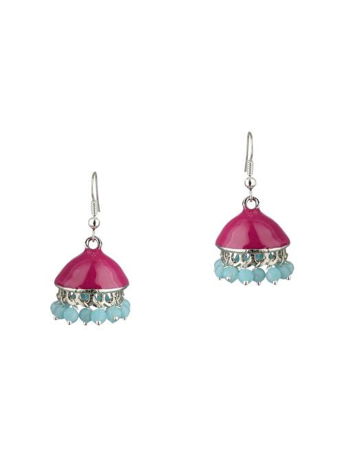 multi colored metal jhumka earrings - 13806453 - Standard Image - 1