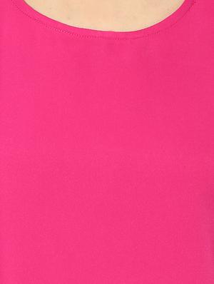 pink poly crepe cold shoulder top - 13807640 - Standard Image - 4