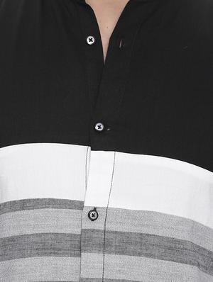 grey striped casual shirt - 13813991 - Standard Image - 4