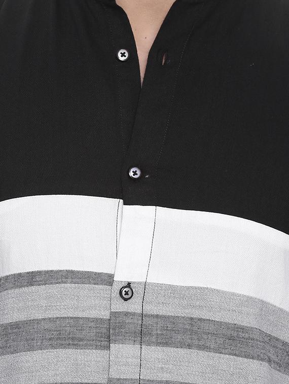 grey striped casual shirt - 13813991 - Zoom Image - 4