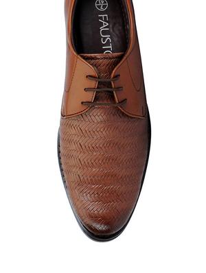 tan leatherette lace-up derby - 13817911 - Standard Image - 4