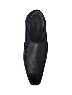 black Leather formal slip on - 13818012 - Standard Image - 4