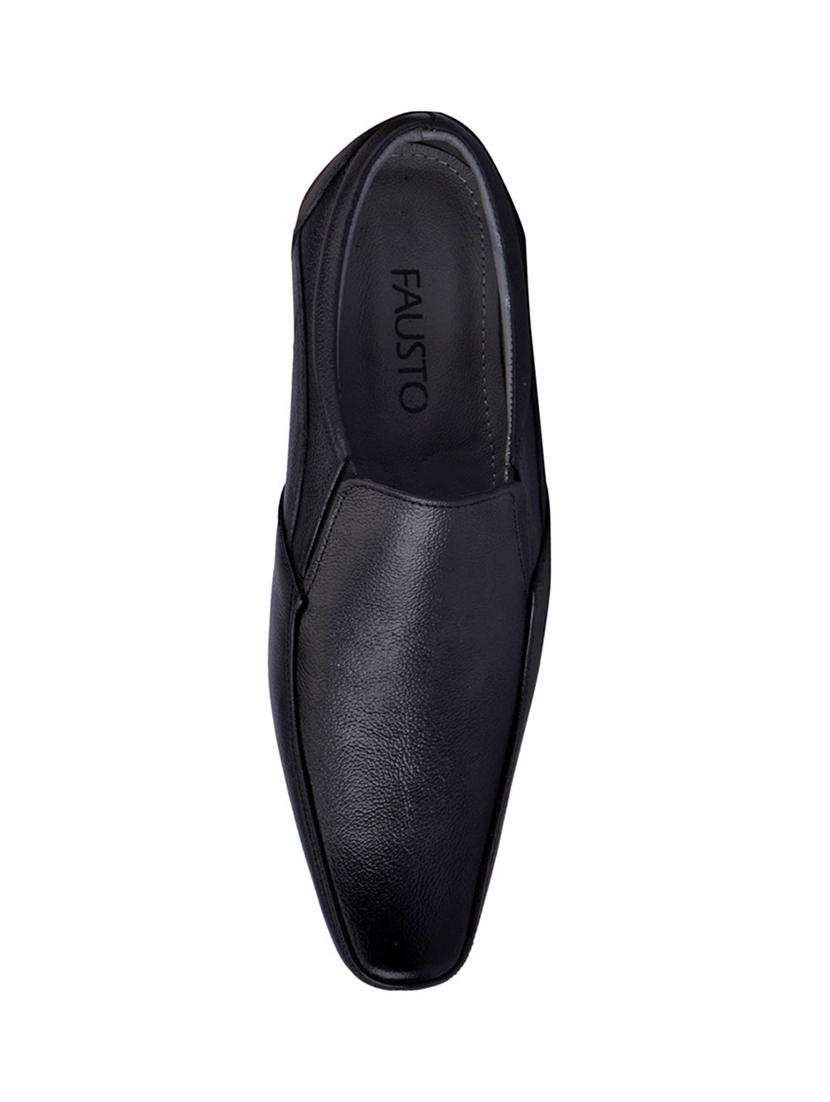 black Leather formal slip on - 13818012 - Zoom Image - 4