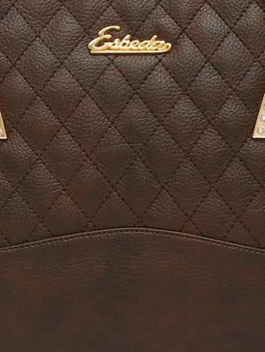 brown leatherette regular handbag - 13822293 - Standard Image - 4