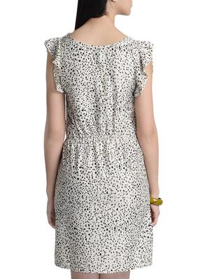 white printed blouson dress - 13833786 - Standard Image - 4