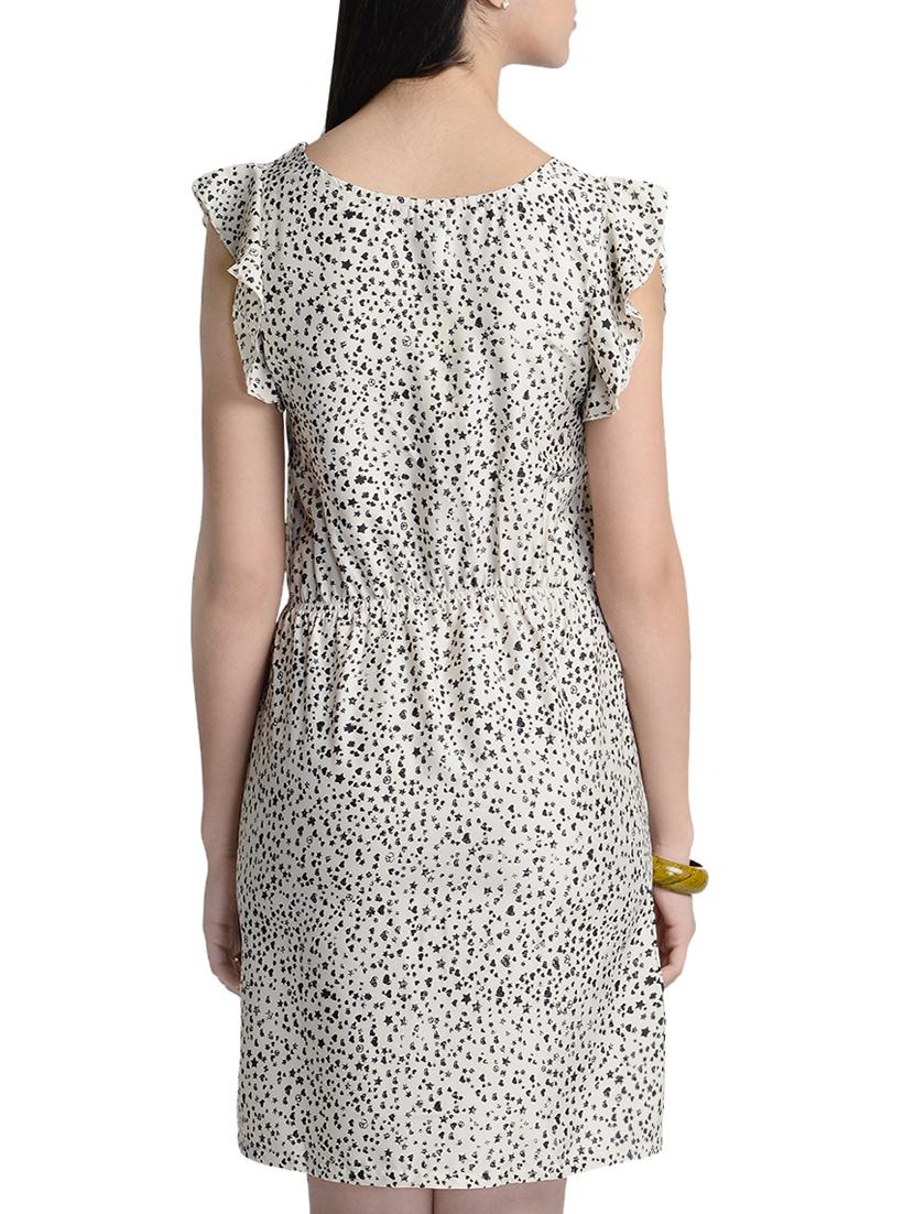 white printed blouson dress - 13833786 - Zoom Image - 4