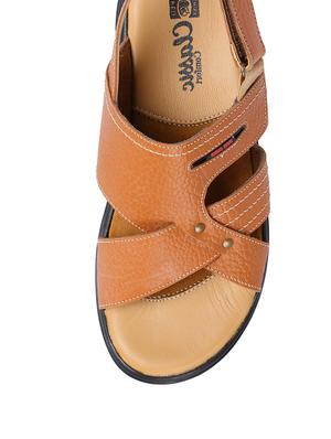 tan leather back strap sandal - 13837126 - Standard Image - 4