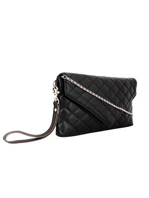 black leatherette quirky sling bag - 13849427 - Standard Image - 4