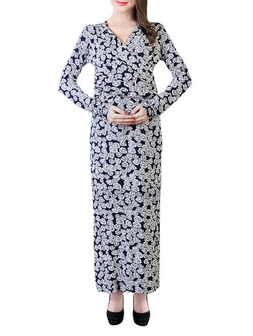navy blue viscose maternity wear - 13853834 - Standard Image - 1