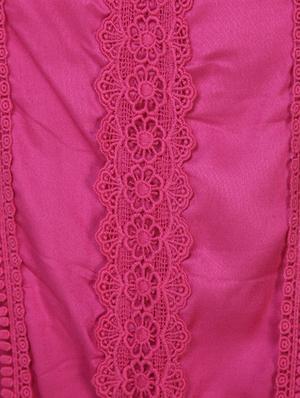 pink rayon off shoulder dress - 13855441 - Standard Image - 4