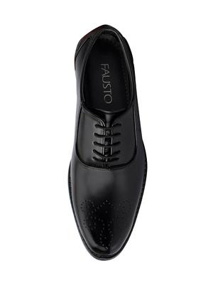black leather laceup oxfords - 13856063 - Standard Image - 4