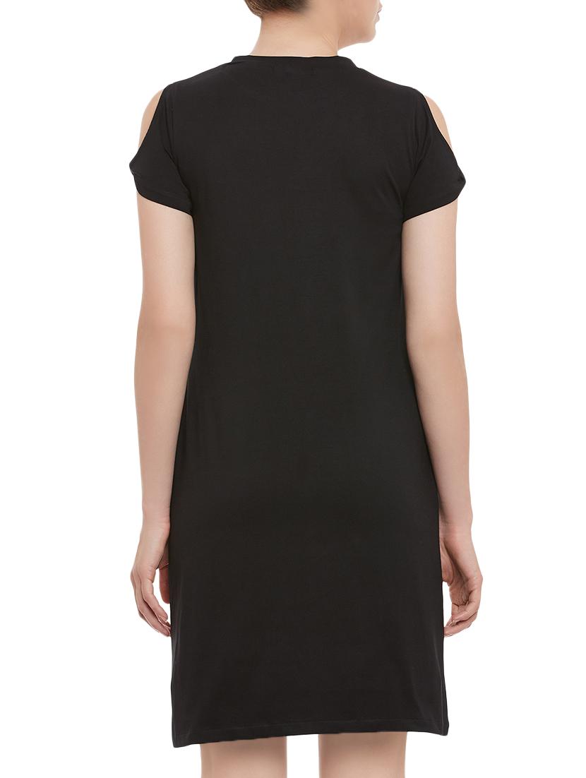 cold shoulder shift dress - 13859523 - Zoom Image - 4