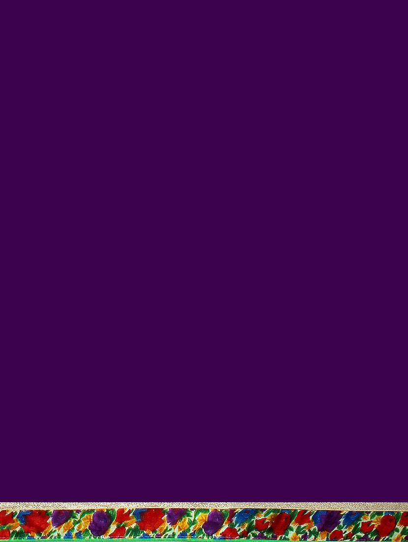 purple georgette bordered saree with blouse - 13860556 - Zoom Image - 4