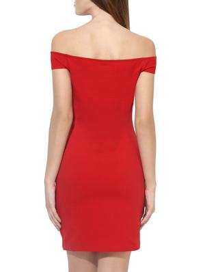 cross-over off shoulder sheath dress - 13861434 - Standard Image - 4