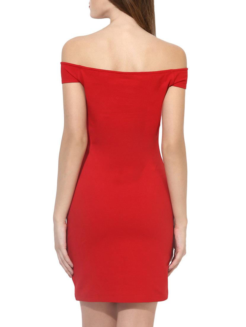 cross-over off shoulder sheath dress - 13861434 - Zoom Image - 4
