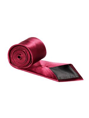 maroon micro fibre tie - 13865413 - Standard Image - 4
