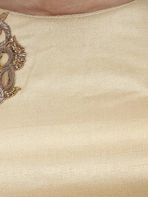 gold silk brocade stitched blouse - 13879969 - Standard Image - 4
