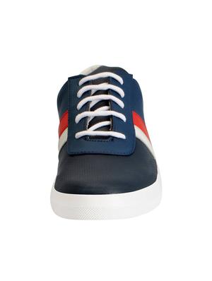 blue leatherette lace up sneaker - 13890156 - Standard Image - 4