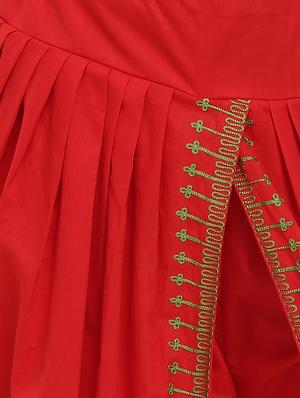 KAANCHIE NANGGIA red cotton dhoti salwar - 13897261 - Standard Image - 4
