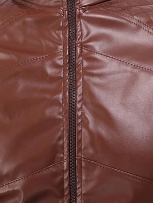 brown leather biker jacket - 13901691 - Standard Image - 4
