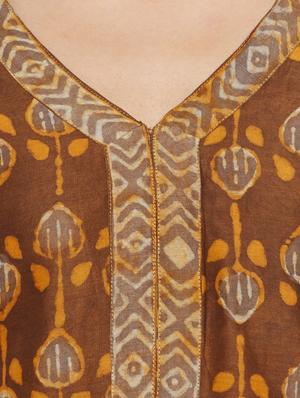 printed unstitched palazzo suit - 13902028 - Standard Image - 4