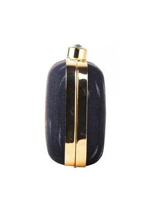 black cotton box clutch - 13902114 - Standard Image - 4