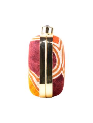 multi colored cotton box clutch - 13902118 - Standard Image - 4