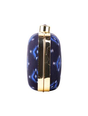 blue cotton box clutch - 13902120 - Standard Image - 4