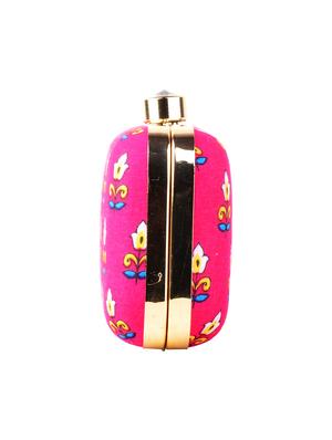 pink cotton box clutch - 13902122 - Standard Image - 4