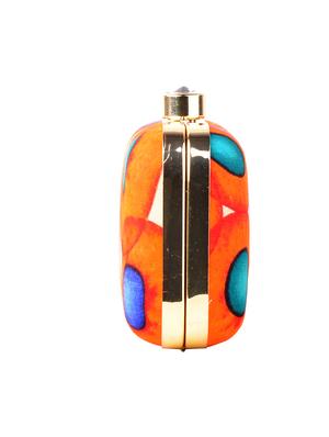 orange cotton box clutch - 13902123 - Standard Image - 4