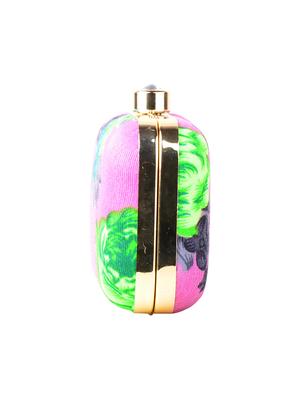 pink cotton box clutch - 13902125 - Standard Image - 4