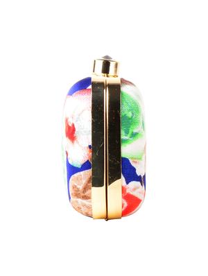 multi colored cotton box clutch - 13902136 - Standard Image - 4