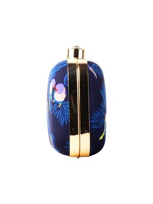 blue cotton box clutch - 13902137 - Standard Image - 4