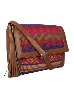 multi colored leatherette regular sling bag - 13902251 - Standard Image - 4
