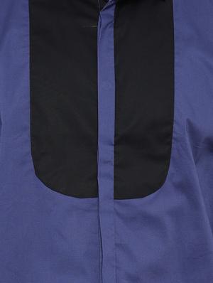 navy blue cotton color block casual shirt - 13918508 - Standard Image - 4